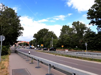 B 91 Ortseinfahrt Halle