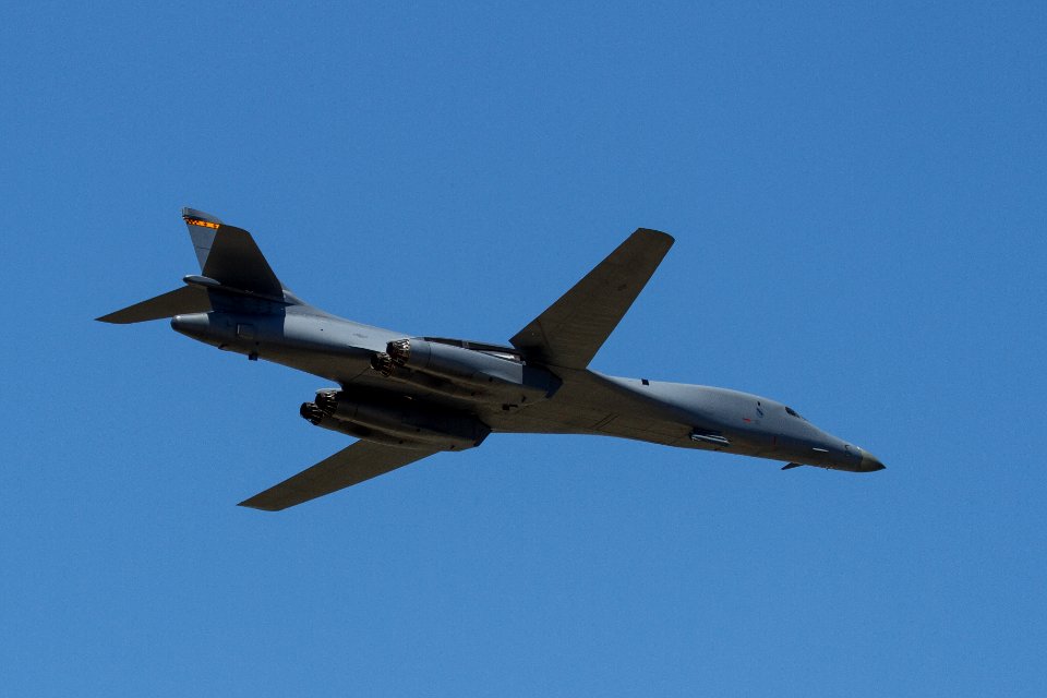 B-1 Lancer Low Speed Pass Dyess AFB Air Show 2015