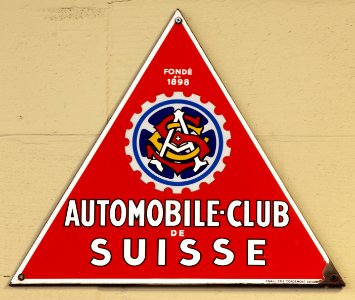 Automobile-Club de Suisse, Enamel advert sign at the den hartog ford museum pic-002