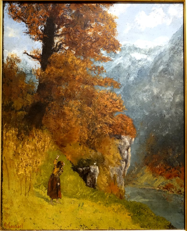 Autumn by Gustave Courbet, 1856-1876, oil on canvas - Portland Art Museum - Portland, Oregon - DSC09099