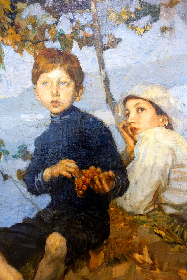 Autumn by Ettore Tito, 1914, detail - Galleria nazionale d'arte moderna - Rome, Italy - DSC05573