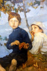Autumn by Ettore Tito, 1914, detail - Galleria nazionale d'arte moderna - Rome, Italy - DSC05573