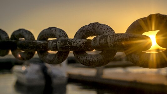 Dock dusk macro photo