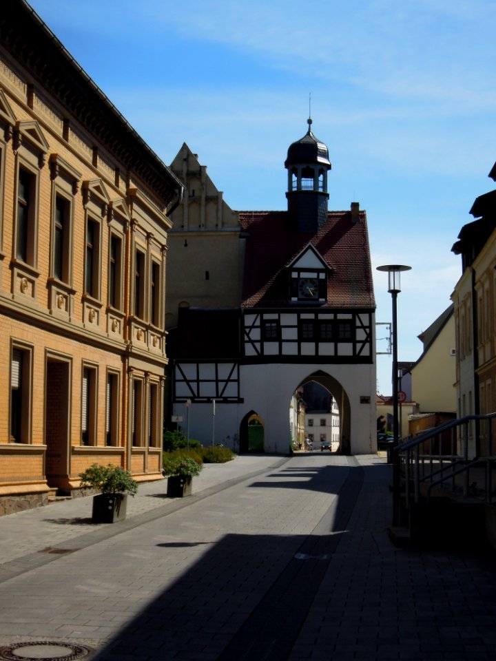 Autor bzw. Stadttor in Bad Schmiedeberg im August 2020