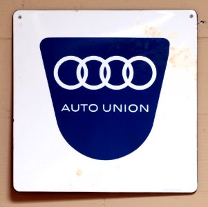 Auto union, Enamel advert sign at the den hartog ford museum pic-022