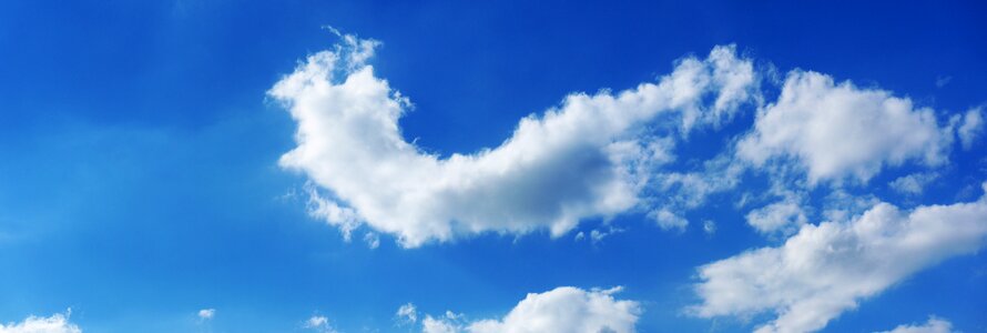 Sunny cumulus background photo