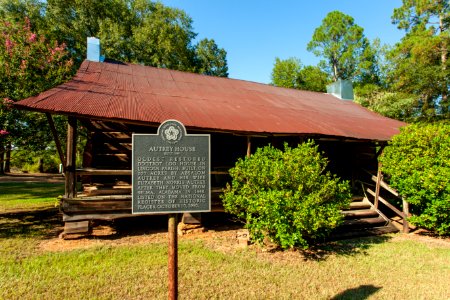 Autrey House front with sign