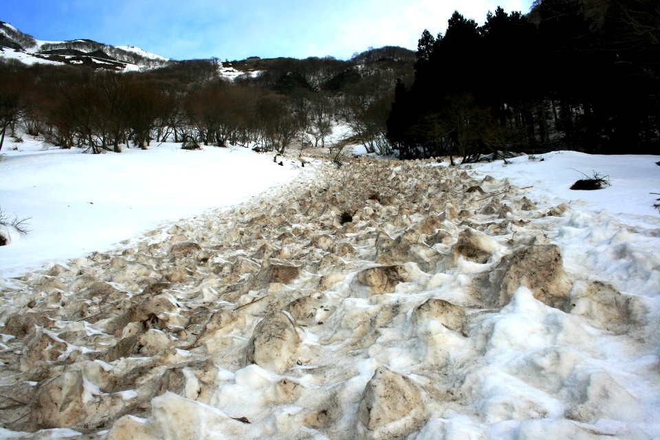 Avalanches in Mount Ibuki 2011-03-06
