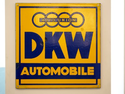 Auto Union DKW Automobile emaille werbeschild