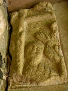 Avebury, St James, carving