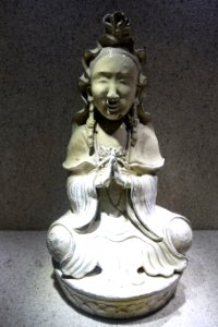 Avalokitesvara figurine, Bat Trang kiln, Hanoi, Nguyen dynasty, 19th century AD, white glazed ceramic - National Museum of Vietnamese History - Hanoi, Vietnam - DSC05438 photo