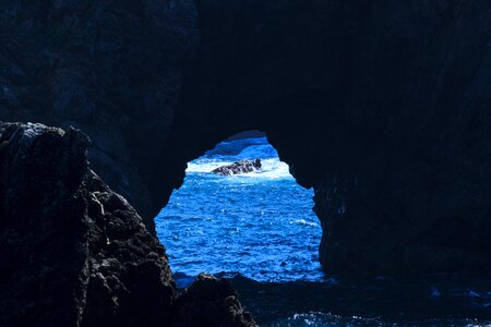 Rock sea cave