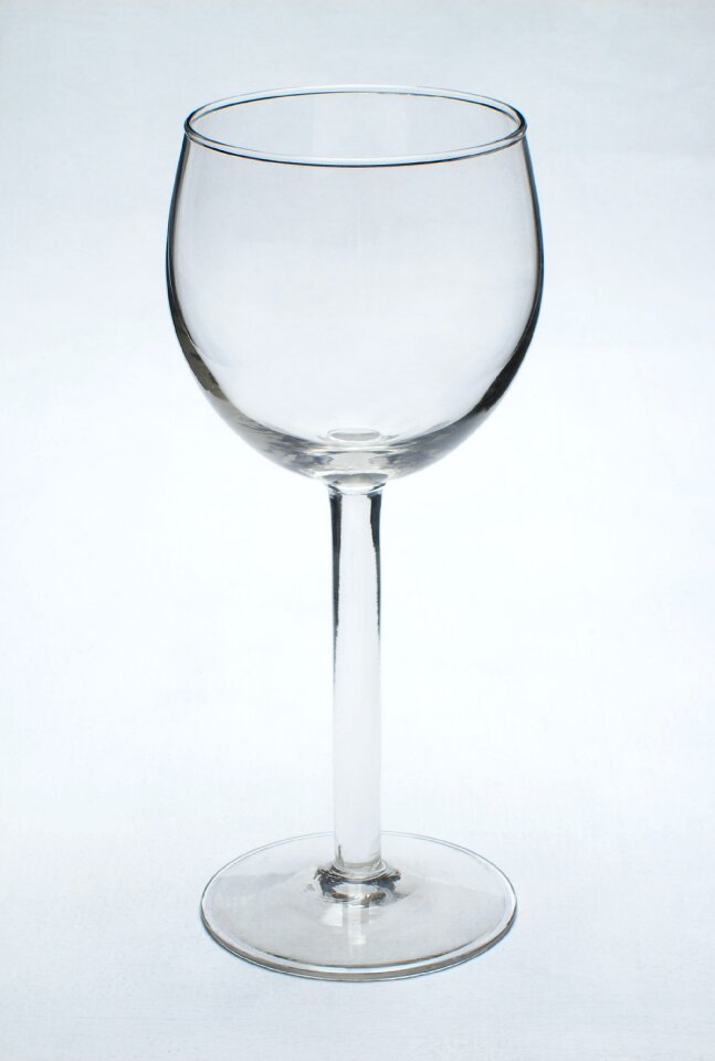 Crystal glass about white background
