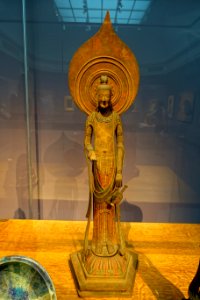 Avalokitesvara, reduced copy after statue in Horyuji Temple, by Kano Tessai, Japan, Meiji era, early 1900s AD, wood, pigment - Freer Gallery of Art - DSC04832