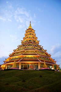 Wat huai pla kung buddhism dusk photo