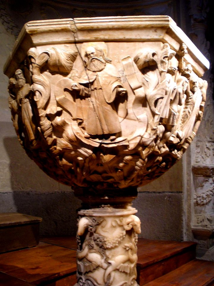 Avila - Catedral, interiores 31 (pila bautismal)