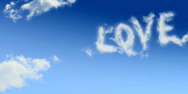 Sky romantic greeting card