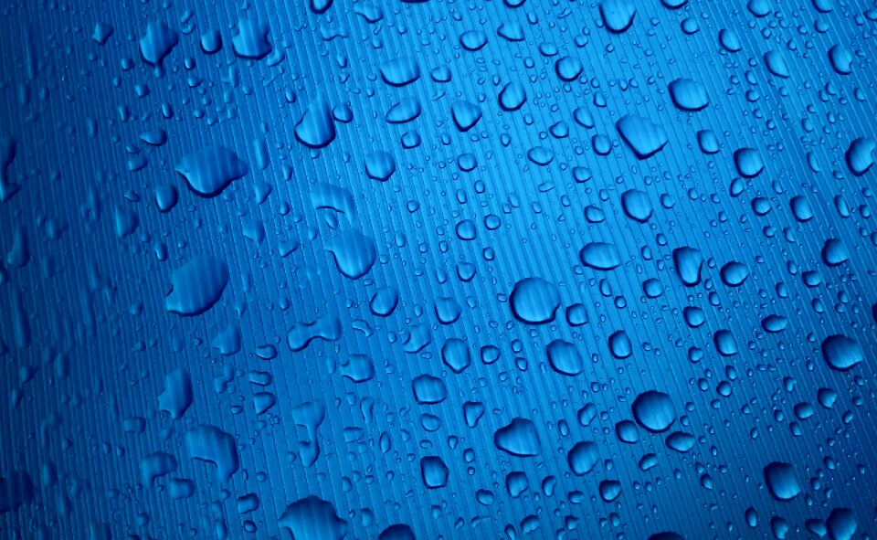 Raindrops water drops blue rain