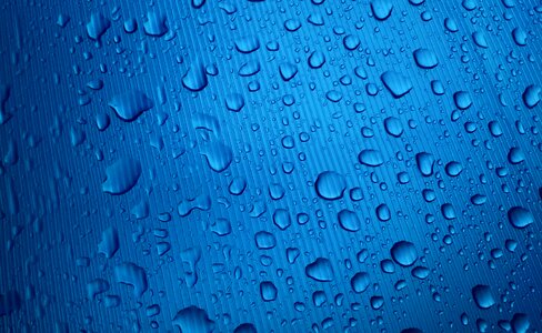 Raindrops water drops blue rain