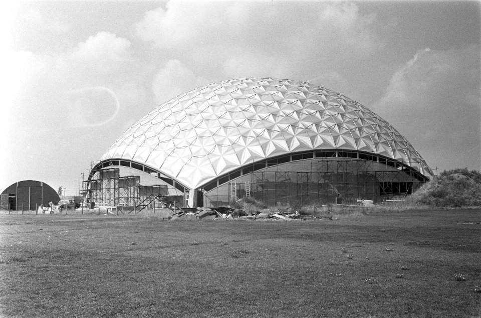 Aviodome, ext., Schiphol, in aanbouw, Bestanddeelnr 922-7091
