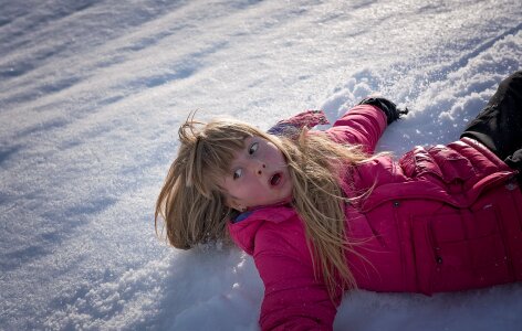 Snow slip downhill