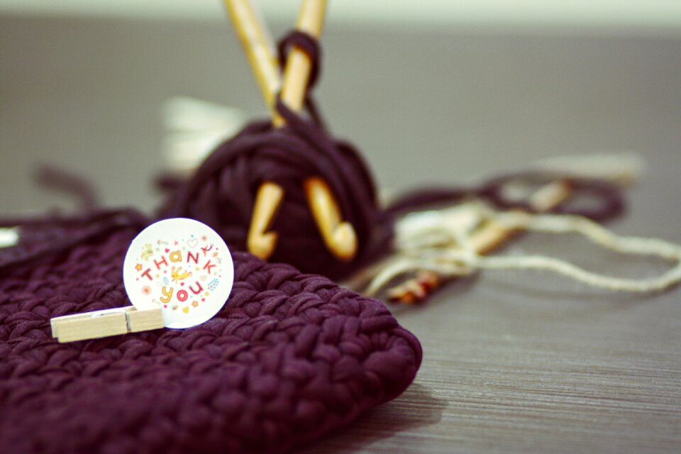 Knitting hand made thread