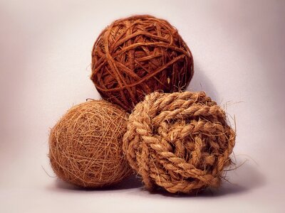 Brown rope ball
