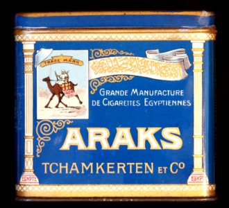 Araks cigaretets tin Tchamkerten et Co, front