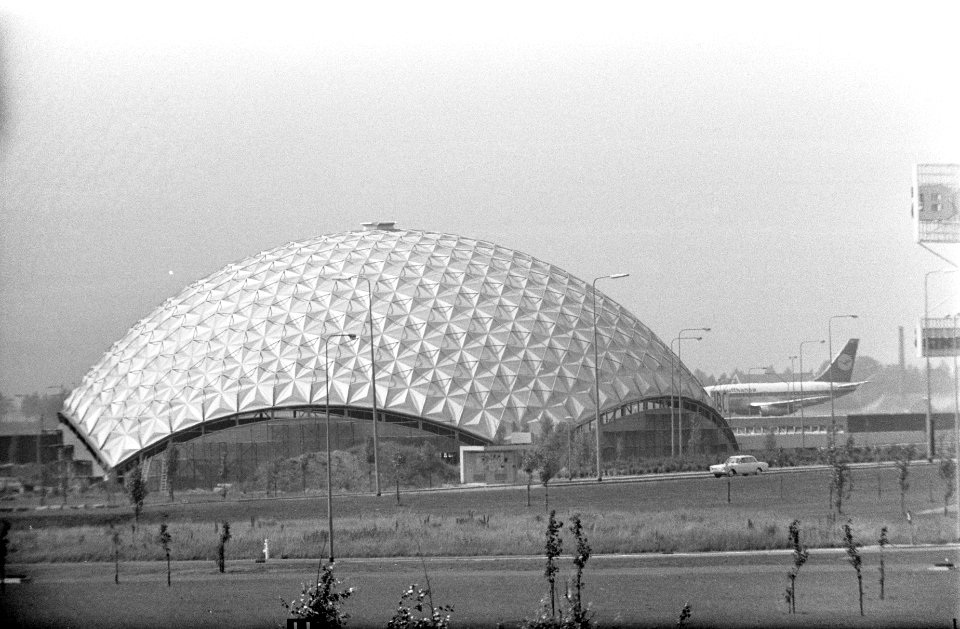 Aviodome, ext., Schiphol, in aanbouw, Bestanddeelnr 922-7093