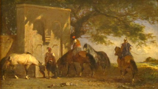 Arabs Watering their Horses by Eugène Fromentin, San Diego Museum of Art