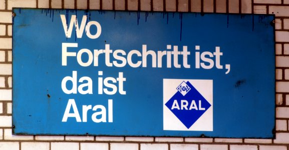 ARAL enamel advert sign at the den hartog ford museum pic-051