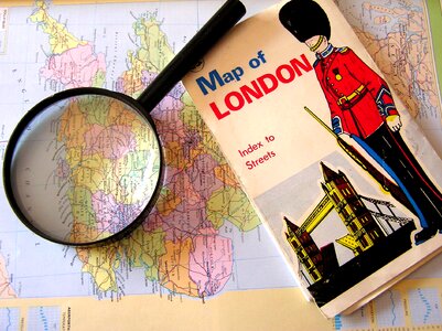 Magnifying glass planning holiday