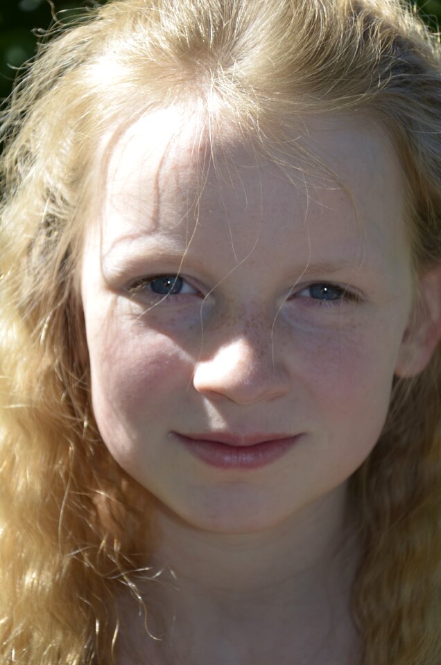 Blond portrait hair