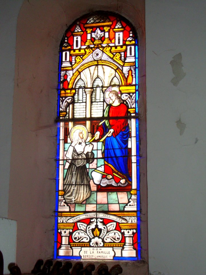 Aramits (Pyr-Atl, Fr) vitrail 12 - Sainte Margerite Marie