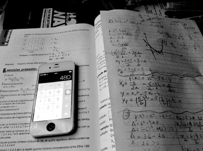 Iphone mathematics study photo