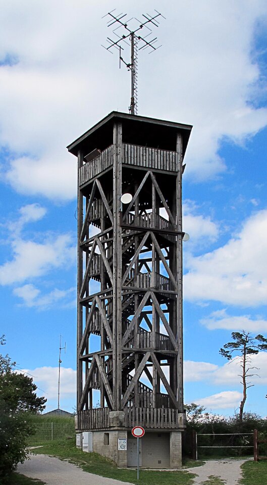 Wooden tower view panoramic view