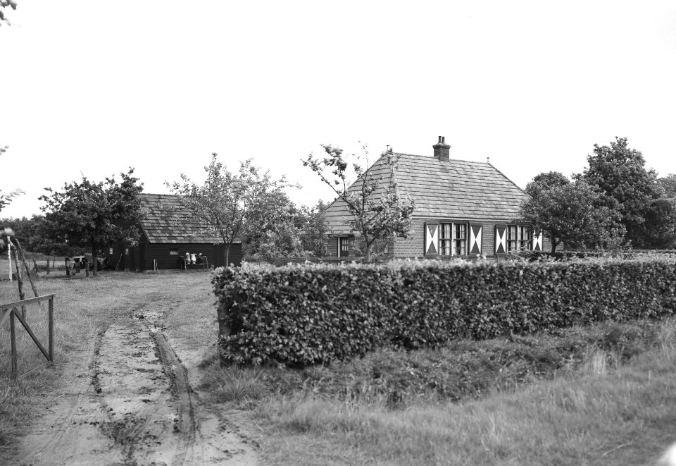 Arbeiders en opzichterswoningen, arbeiderswoningen, dubbele, nv landschap drenth, Bestanddeelnr 162-0719