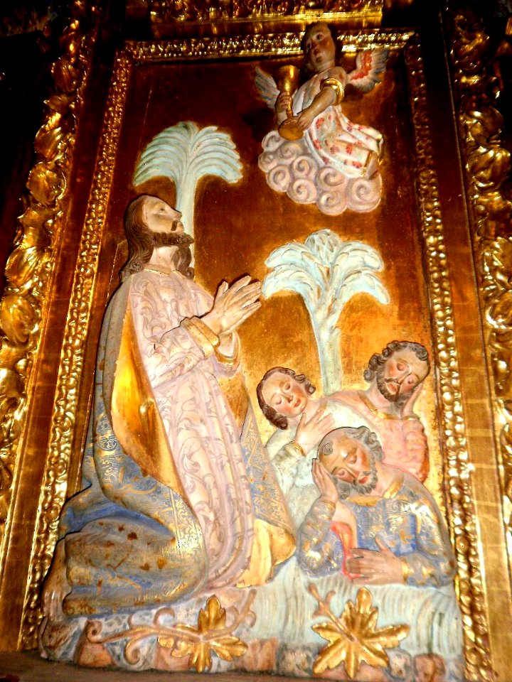 Arceniega - Santuario de Nuestra Señora de la Encina, interiores, retablo de San Jose 3