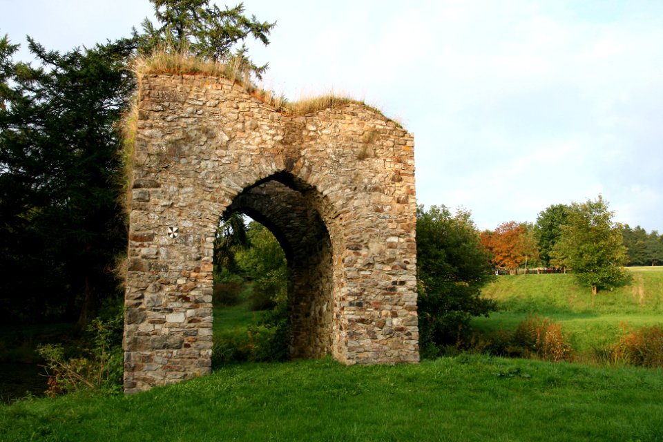 Arch of Burg Steinebach Westerwald Germany