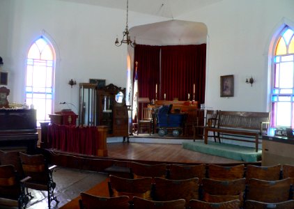 Arcadia, Nebraska Congregational church interior 1