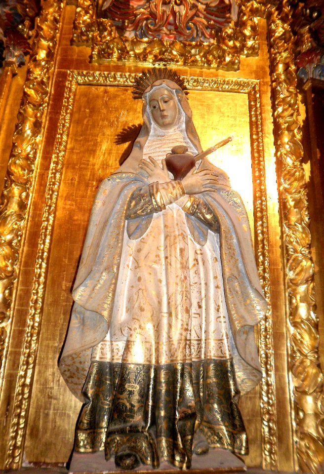Arceniega - Santuario de Nuestra Señora de la Encina, interiores, retablo de San Jose 5