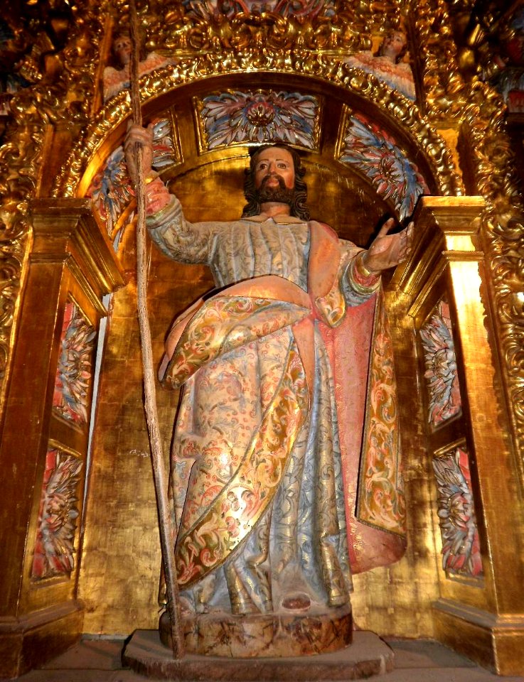 Arceniega - Santuario de Nuestra Señora de la Encina, interiores, retablo de San Jose 4