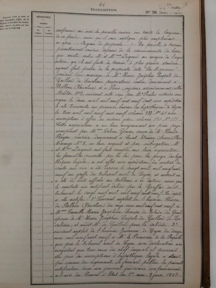 Archives départementales du Rhône - Cote 4Q6-1485 - Actes de vente Dugourd - Garnier et Dugourd Bachelard, page 7