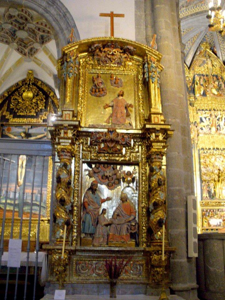 Arceniega - Santuario de Nuestra Señora de la Encina, interiores, retablo de Santa Ana