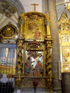 Arceniega - Santuario de Nuestra Señora de la Encina, interiores, retablo de Santa Ana