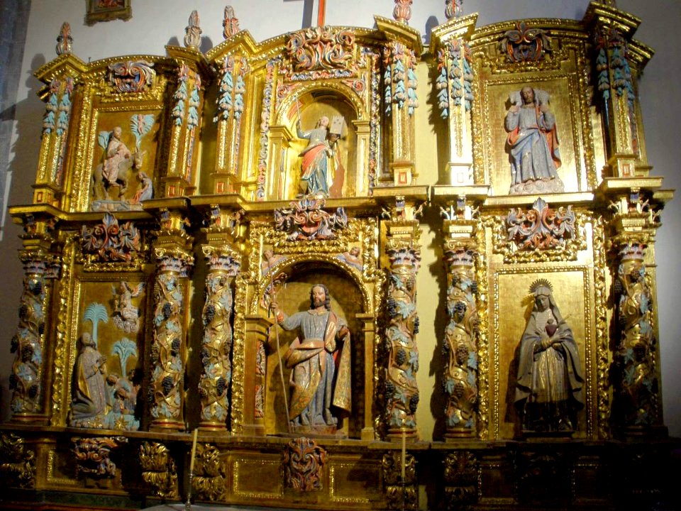 Arceniega - Santuario de Nuestra Señora de la Encina, interiores, retablo de San Jose 1