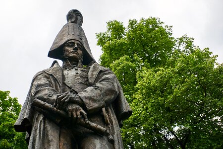 Sculpture historic center riga old town photo