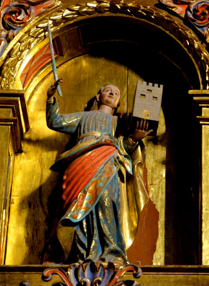 Arceniega - Santuario de Nuestra Señora de la Encina, interiores, retablo de San Jose 2