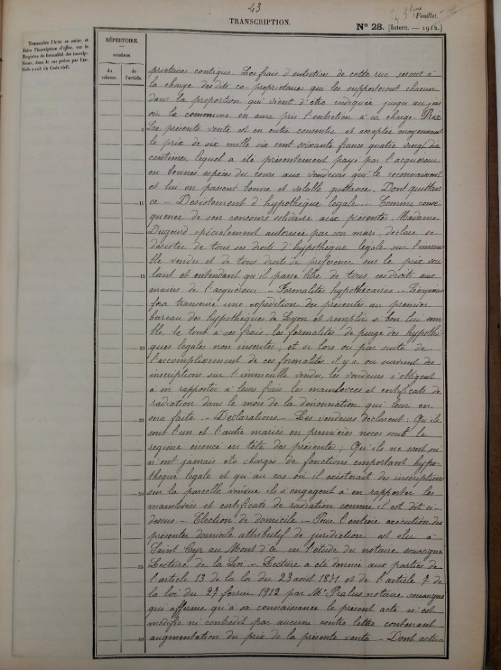 Archives départementales du Rhône - Cote 4Q6-1485 - Actes de vente Dugourd - Garnier et Dugourd Bachelard, page 5