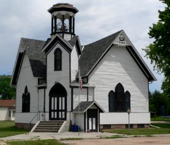 Arcadia, Nebraska Congregational church from SW 1